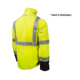 Pyramex RJ40 Hi - Vis Class 3 Waterproof Reflective Jacket with Removable Hood - Gorvex.com