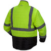 Pyramex RJR33 Series Reversible Hi - Vis Jacket with Black Bottom - Gorvex.com