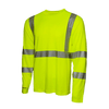 Pyramex RLP1 Hi - Vis Class 3 Long Sleeve Reflective T-Shirt with Phone Pocket - Gorvex.com