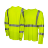 Pyramex RLP1 Hi - Vis Class 3 Long Sleeve Reflective T-Shirt with Phone Pocket - Gorvex.com