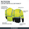 Pyramex RLTS22B Long Sleeve T-Shirt with Segmented Tape & Black Bottom - Gorvex.com