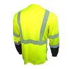 Pyramex RLTS22B Long Sleeve T-Shirt with Segmented Tape & Black Bottom - Gorvex.com