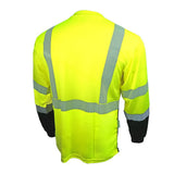 Pyramex RLTS22B Long Sleeve T-Shirt with Segmented Tape & Black Bottom - Gorvex.com