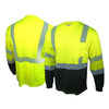 Pyramex RLTS22B Long Sleeve T-Shirt with Segmented Tape & Black Bottom - Gorvex.com