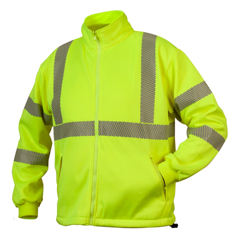 Pyramex RPB36 Series Hi Vis Lime Class 3 Multi - Layer Parka with Hi Vis Inner Jacket - Gorvex.com