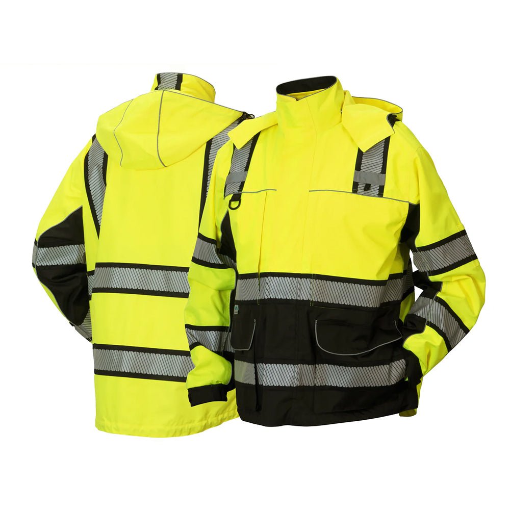 Pyramex RPB38 Class 3 Waterproof Reflective Parka with Hi - Vis Inner Jacket - Gorvex.com