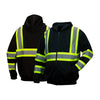 Pyramex RSZH34 Class 1 Black Enhanced Visibility Zipper Sweatshirt - Gorvex.com
