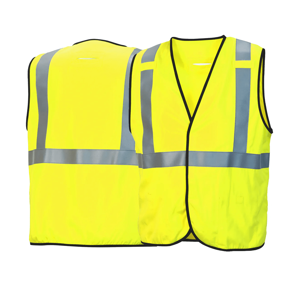 Pyramex RVHL50FR Hi - Vis Class 2 FR Safety Vest with Black Trim - Gorvex.com