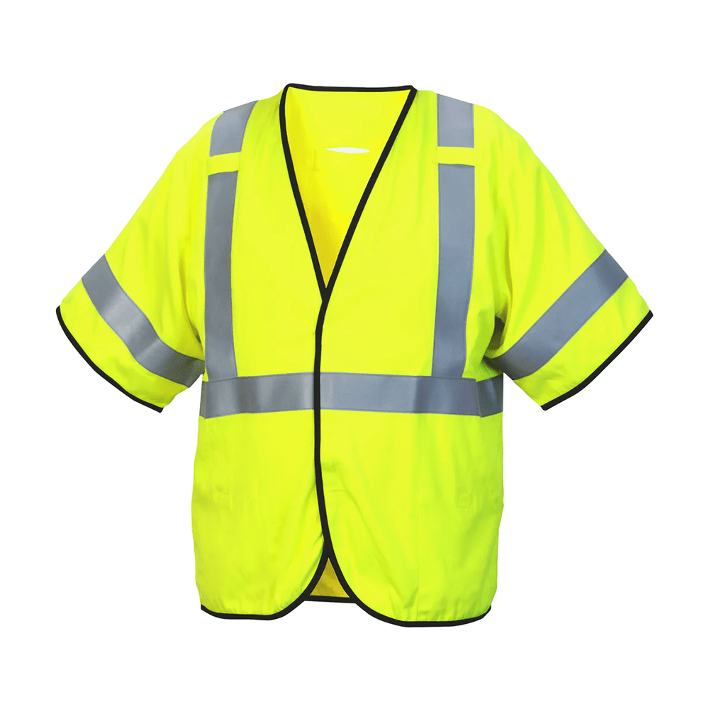 Pyramex RVHL51FR Hi - Vis Class 3 FR Safety Vest with Black Trim - Gorvex.com
