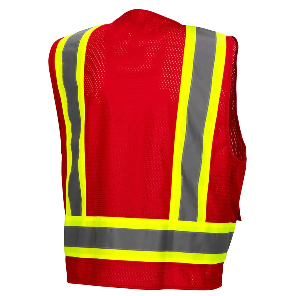 Pyramex RVZ24CP Class 2 Hi Vis Surveyor Vest with Clear Front Pocket - Gorvex.com
