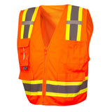 Pyramex RVZ24CP Class 2 Hi Vis Surveyor Vest with Clear Front Pocket - Gorvex.com