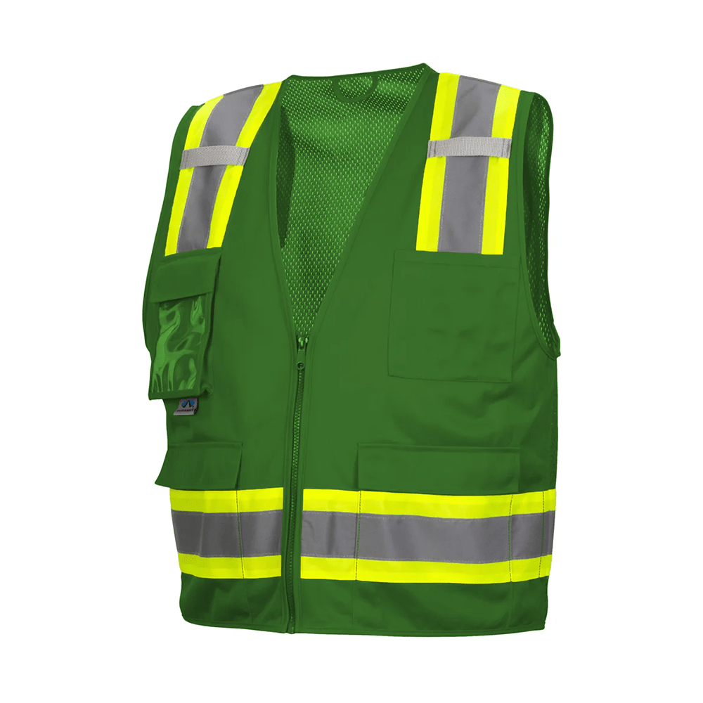 Pyramex RVZ24CP Class 2 Hi Vis Surveyor Vest with Clear Front Pocket - Gorvex.com