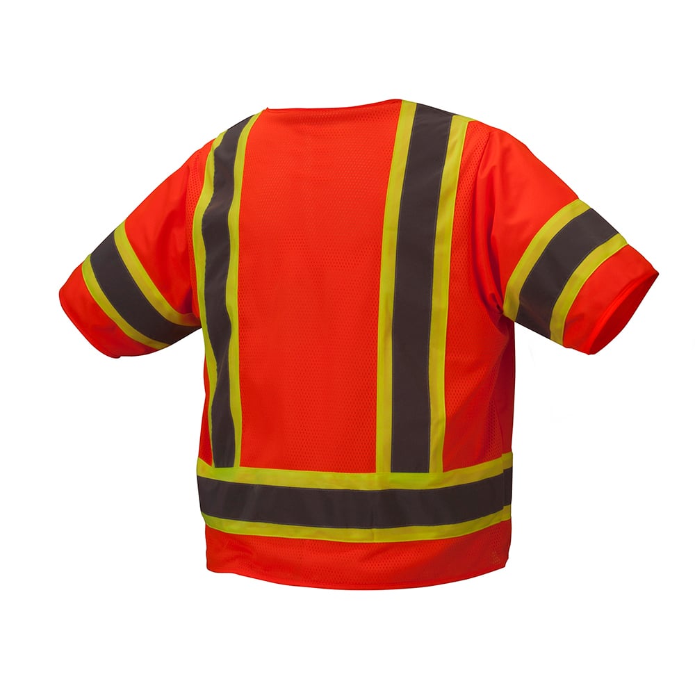 Pyramex RVZ34 Series Hi Vis Mesh/Solid Vest Class 3 with 4 Pockets - Gorvex.com