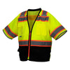 Pyramex RVZ37B Hi - Vis Solid Front Mesh Back Surveyor Vest with Black Front - Gorvex.com