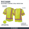 Pyramex RVZ38BR Class 3 Breakaway Mesh Safety Vest with Drawstring Waist - Gorvex.com