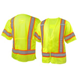 Pyramex RVZ38BR Class 3 Breakaway Mesh Safety Vest with Drawstring Waist - Gorvex.com