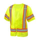 Pyramex RVZ38BR Class 3 Breakaway Mesh Safety Vest with Drawstring Waist - Gorvex.com