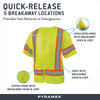 Pyramex RVZ38BR Class 3 Breakaway Mesh Safety Vest with Drawstring Waist - Gorvex.com