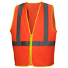 Pyramex RVZ40 Class 2 Zip - Front Hi Vis Safety Vest with Contrast Trim - Gorvex.com