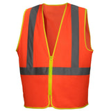 Pyramex RVZ40 Class 2 Zip - Front Hi Vis Safety Vest with Contrast Trim - Gorvex.com