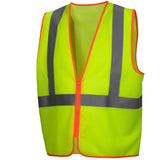 Pyramex RVZ40 Class 2 Zip - Front Hi Vis Safety Vest with Contrast Trim - Gorvex.com