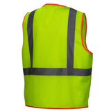 Pyramex RVZ40 Class 2 Zip - Front Hi Vis Safety Vest with Contrast Trim - Gorvex.com