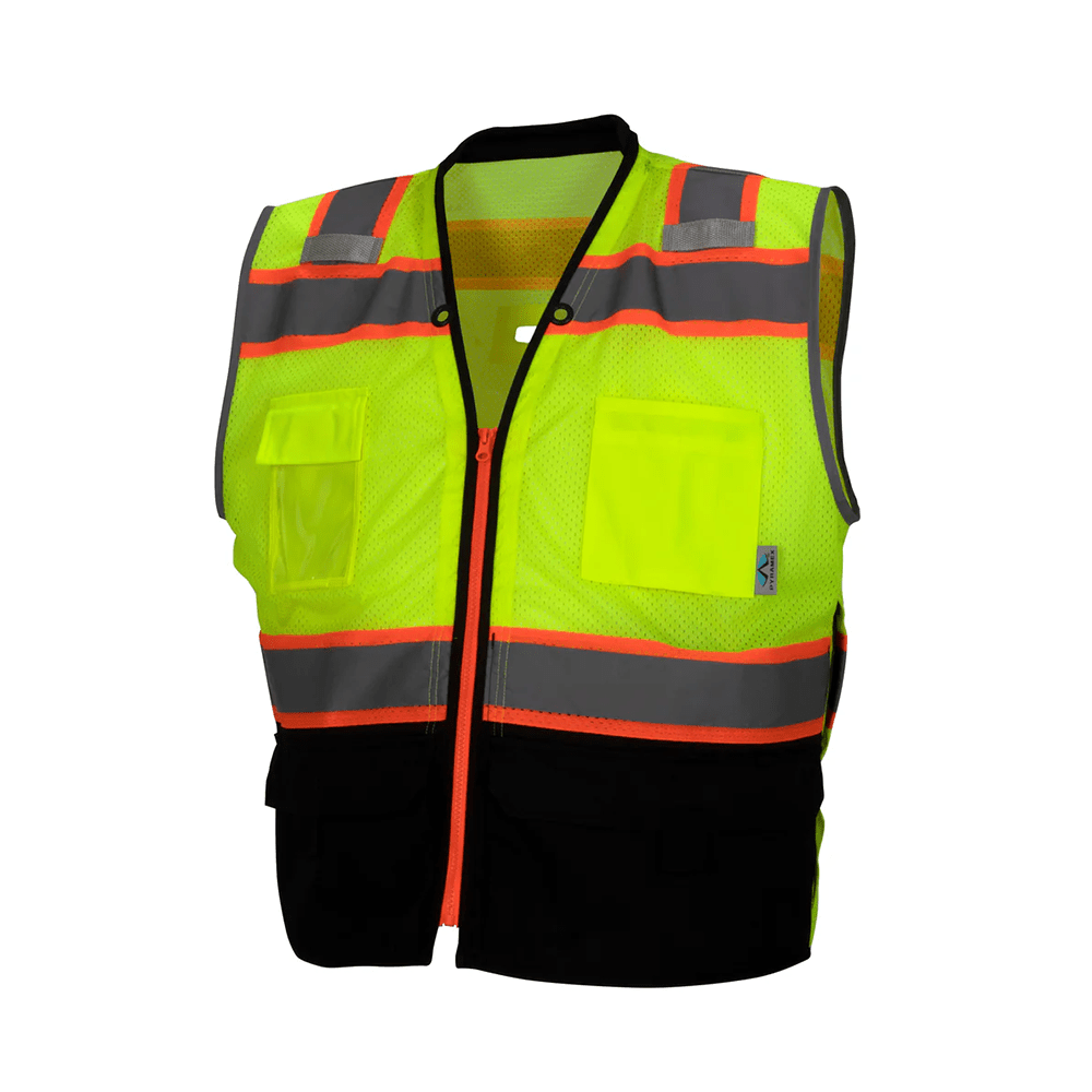 Pyramex RVZ46B Hi - Vis Class 2 Mesh Safety Vest with Back D - Ring Slot - Gorvex.com