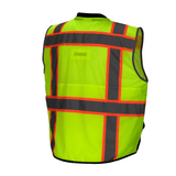 Pyramex RVZ46B Hi - Vis Class 2 Mesh Safety Vest with Back D - Ring Slot - Gorvex.com