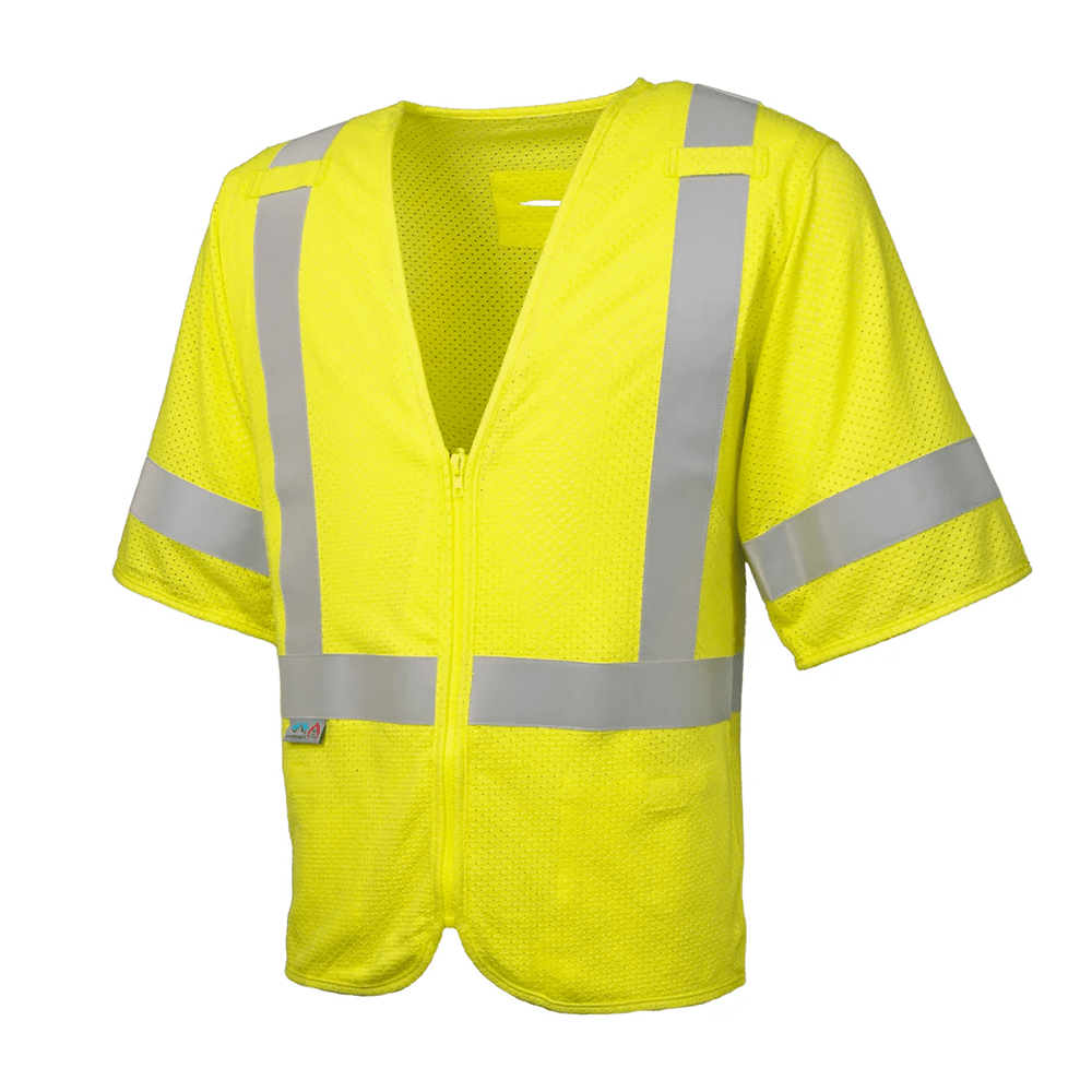 Pyramex RVZ53FR Hi - Vis Class 3 FR Safety Vest with D - Ring Slot - Gorvex.com