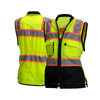 Pyramex RVZF61 Women's Hi - Vis Solid/Mesh Safety Vest with Adjustable Waist - Gorvex.com
