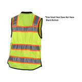 Pyramex RVZF61 Women's Hi - Vis Solid/Mesh Safety Vest with Adjustable Waist - Gorvex.com