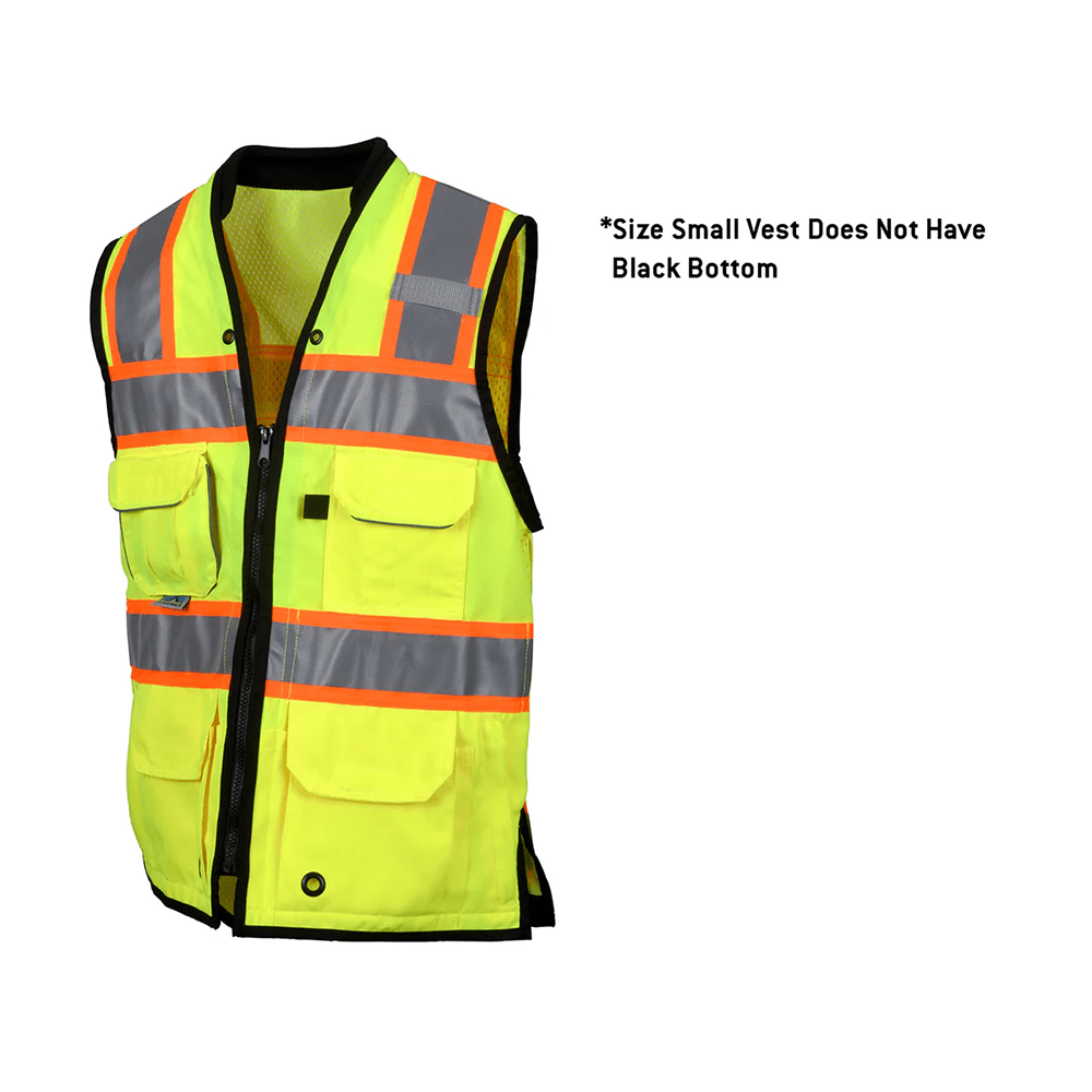 Pyramex RVZF61 Women's Hi - Vis Solid/Mesh Safety Vest with Adjustable Waist - Gorvex.com
