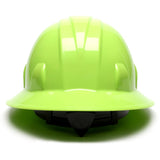 Pyramex SL Series Full Brim Hard Hat, 4 Pt Ratchet Suspension - Gorvex.com