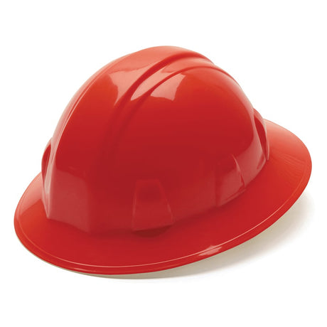 Pyramex SL Series Full Brim Hard Hat, 4 Pt Ratchet Suspension - Gorvex.com