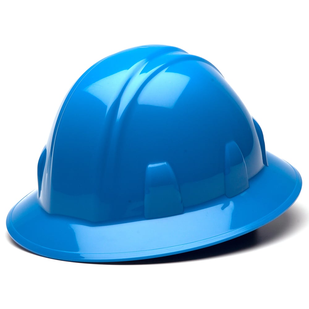 Pyramex SL Series Full Brim Hard Hat, 4 Pt Ratchet Suspension - Gorvex.com