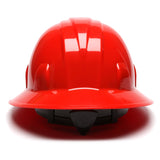 Pyramex SL Series Full Brim Hard Hat, 4 Pt Ratchet Suspension - Gorvex.com