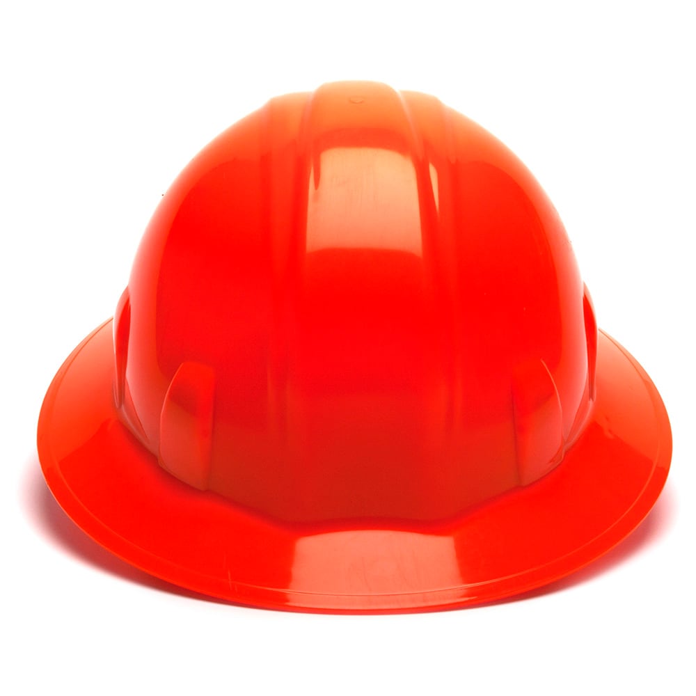 Pyramex SL Series Full Brim Hard Hat, 4 Pt Ratchet Suspension - Gorvex.com