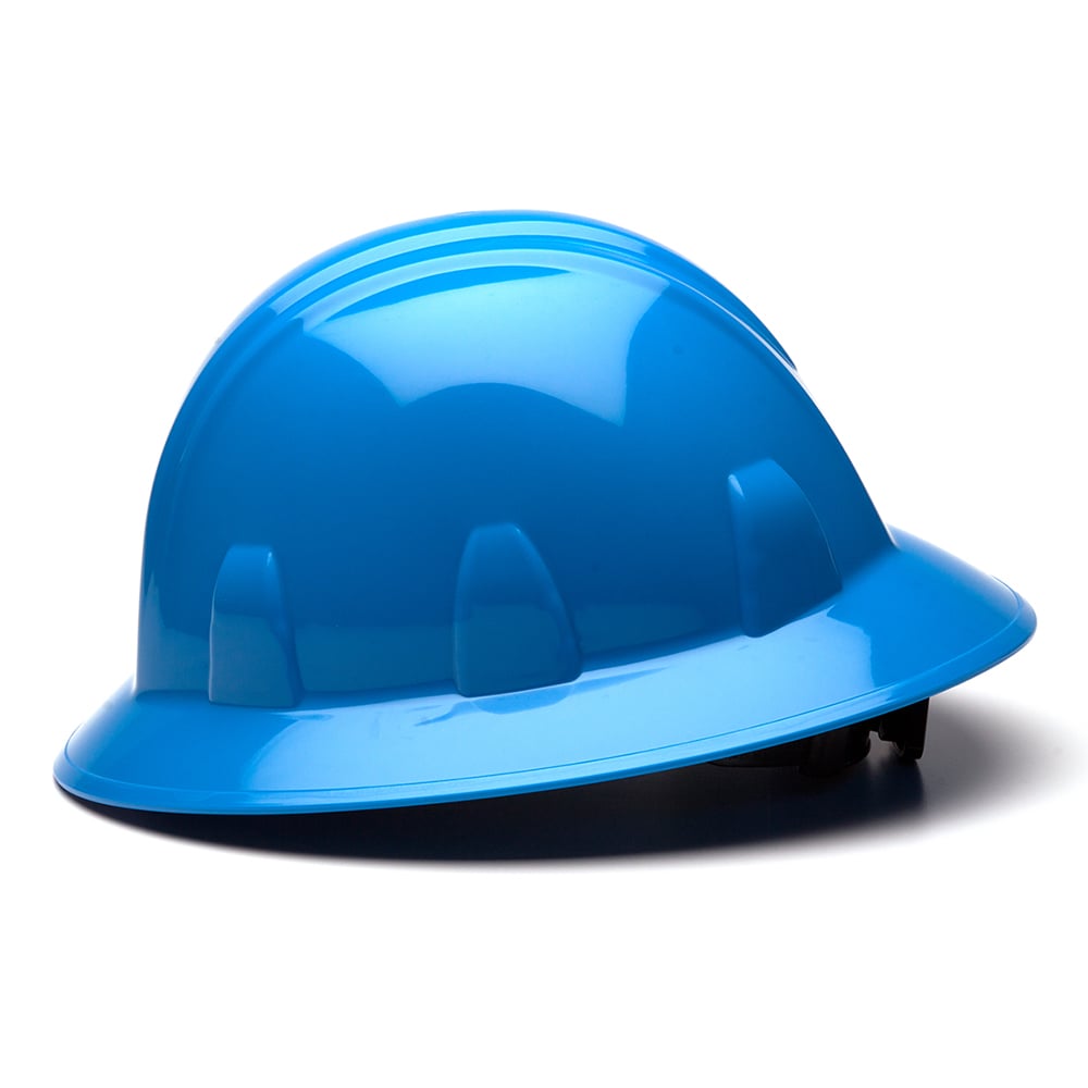 Pyramex SL Series Full Brim Hard Hat, 4 Pt Ratchet Suspension - Gorvex.com