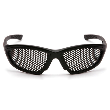 Pyramex Trifecta Safety Glasses, Black Frame, Punched Steel Lens, 1 pair - Gorvex.com