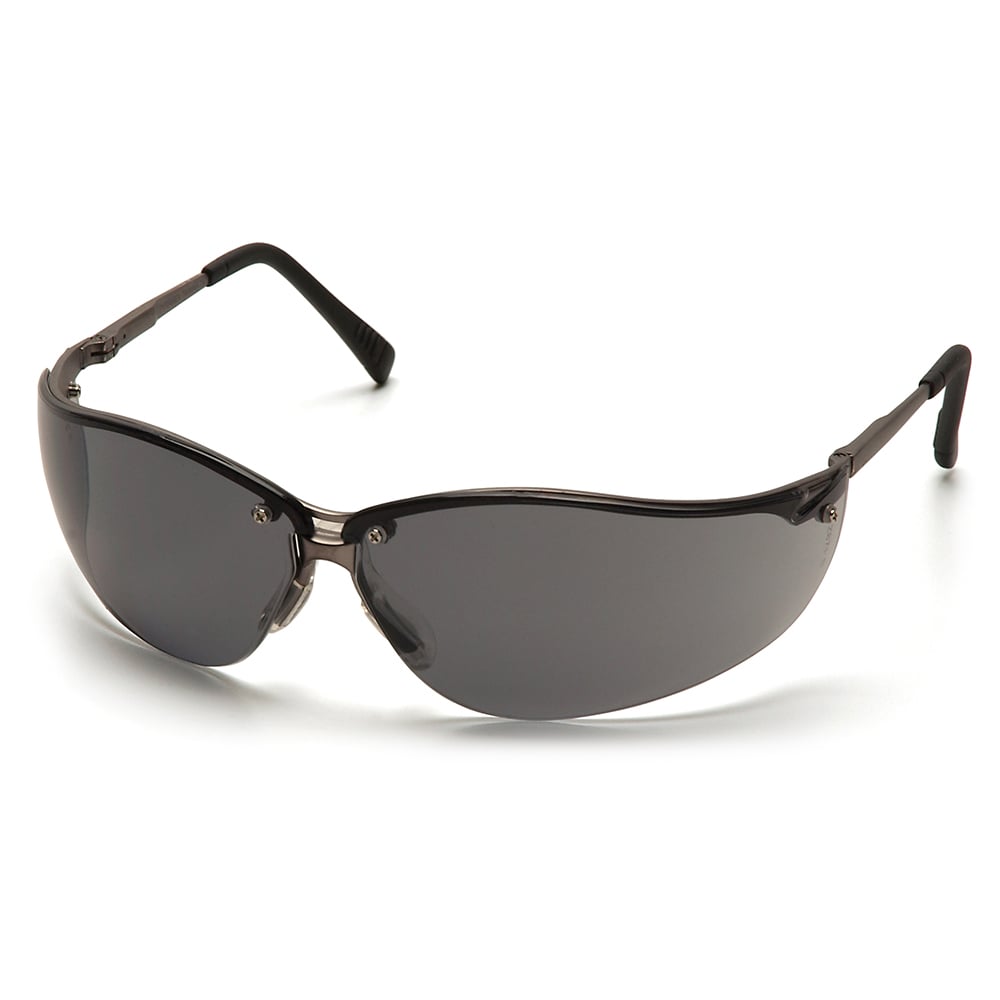 Pyramex V2 - Metal Safety Glasses, Gun Metal Frame, 1 pair - Gorvex.com