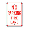 No Parking Fire Lane -  Parking Control Sign, 18x12, Aluminum