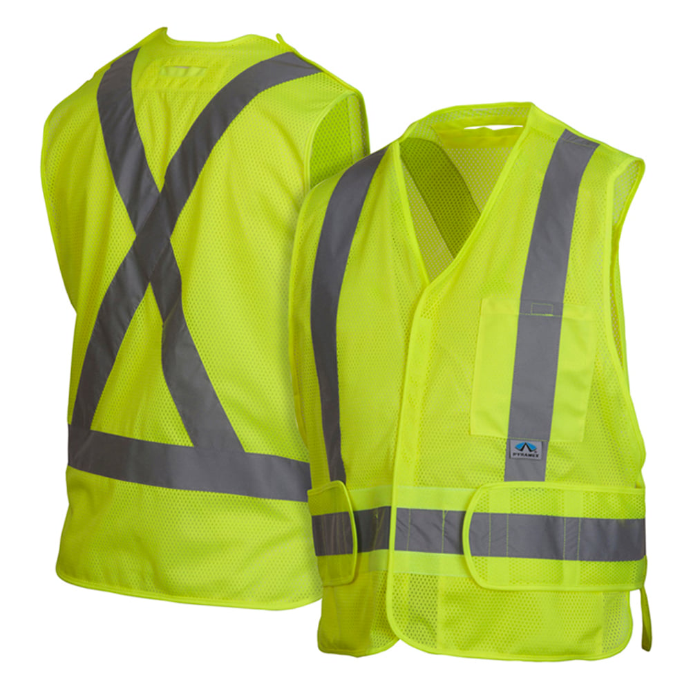 Pyramex RCA25 Series Hi Vis Mesh Vest with Adjustable Waist