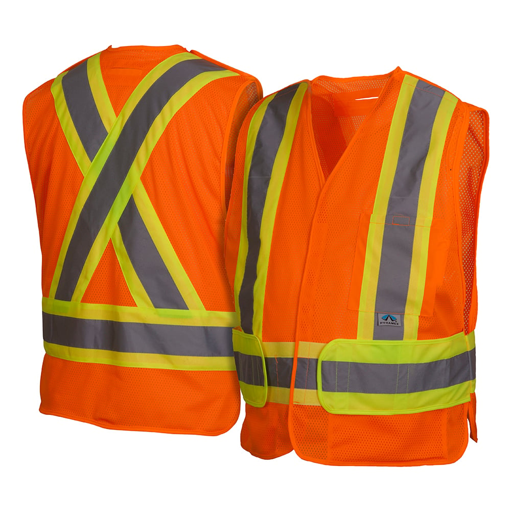 Pyramex RCA27 Series Vest with Contrasting Tape and Adjustable Waist