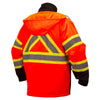 Pyramex RCP32 Series Hi Vis Orange Canadian Parka with Concealed Hood