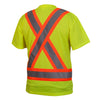 Pyramex RCTS21 Series Hi Vis Lime T-Shirt with Contrasting Tape