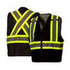 Pyramex RCZ24 Series Hi Vis Mesh/Solid Vest with Zipper Closure