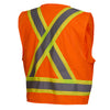 Pyramex RCZ24 Series Hi Vis Mesh/Solid Vest with Zipper Closure