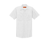 Red Kap CS20 Short Sleeve Striped Industrial Work Shirt - Gorvex.com