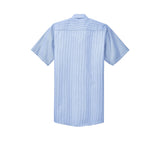 Red Kap CS20 Short Sleeve Striped Industrial Work Shirt - Gorvex.com