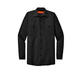 Red Kap SP14 Long Sleeve Industrial Work Shirt with Buttoned Pockets - Gorvex.com